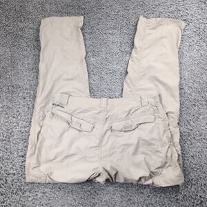 Columbia Pants Men 34x32 Beige Canvas Straight Outdoor Gorpcore Hike Elastic